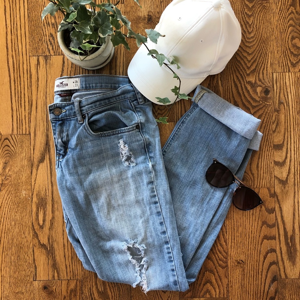 Hollister Low-rise Ripped Jeans